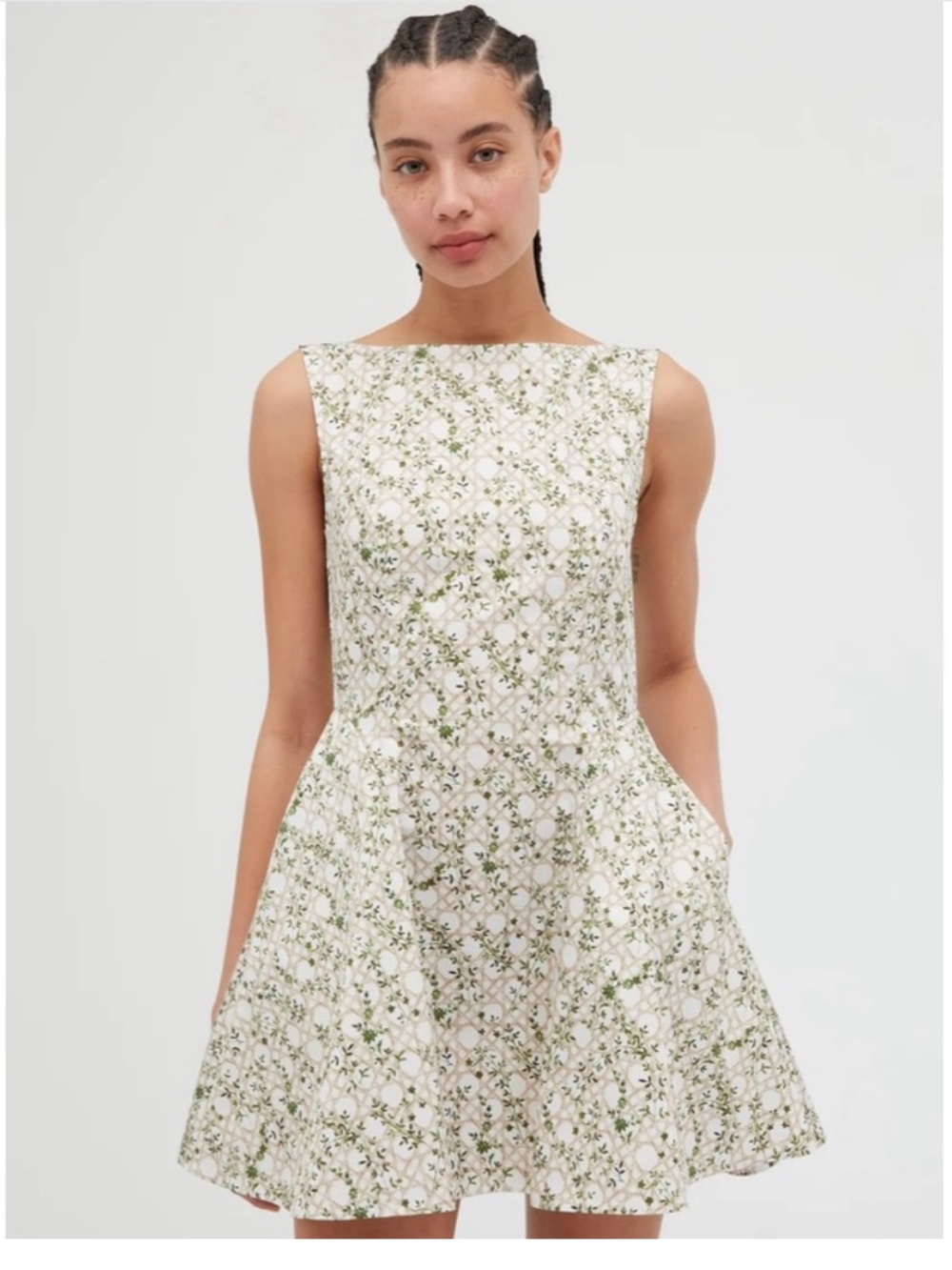 NWT Hill House Sutton Dress Basketweave vine sand Size XS